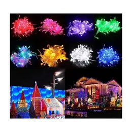 LED -strängar Julbelysning Crazy Selling 10m/PCS 100 Dekorationsljus 110V 220V för Party Wedding Holiday Lighting Drop Delivery Dhnao