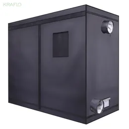 Tenda da coltivazione idroponica smontabile per uso domestico da serra di grandi dimensioni da 240 * 120 * 200 cm con finestra Kraflo Factory personalizzata grow room