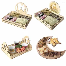 プレート木製の芸術的なイードパーティーを提供する食器トレイディスプレイ木材の装飾