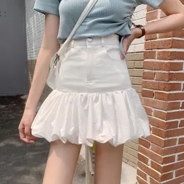 Saias de verão Mini saia feminina Harajuku estilo formal de moda fofa kawaii para meninas na cintura alta uma linha Jupes Mujer 2023