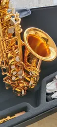 B￤sta kvalitet Golden Alto Saxophone YAS-62 Japan Brand Alto Saxophone E-Flat Music Instrument med munstycke Professional