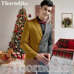 Men's Suits Thorndike 2023 Autumn Handsome Prom Tuxedo 2-piece Suit Color Matching Slim-fitting Formal Wedding Men's Man
