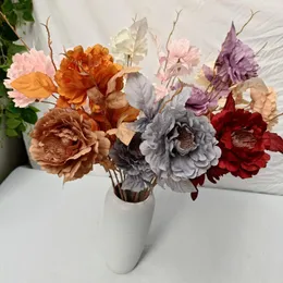 Kwiaty dekoracyjne sztuczna symulacja gałęzie piwonia jedwabny ślub domowy ogród ogrodowy salon dekoracja