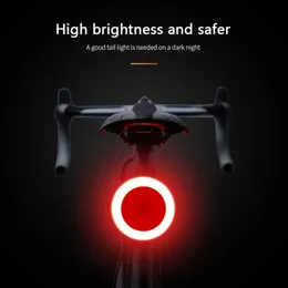 Lights Cykel TAILLIGHT MULTI LIGHTING LATES USB LADING LED MTB ROAD BIKE FLASH SVAL BACKLIGA FÖR CYKLING Sittstolpe Lampor 0202