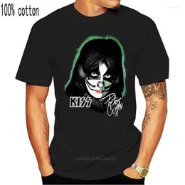 Herren-T-Shirts KISS Peter Criss Black Rock T-Shirt – Größen S M L XL 2XL 3XL Kurzarm-Baumwollhemd mit O-Ausschnitt