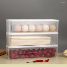 Butelki do przechowywania owocowe i warzywne plastikowa lodówka pudełka przezroczystą uszczelnioną makaron prostokątny z pokrywką