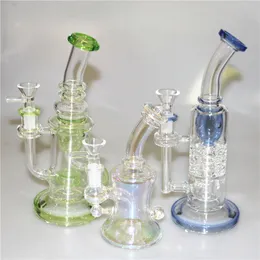 Bonga de vidro Bongo fumando cano de cano de água inebriante Matrix PERC CHAVENTE PERC 14MM BONGA BONGS DE ÁGUA VIDRO