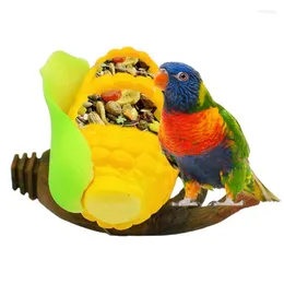 Andra fågelförsörjningar Pet Birds Feeder Bowl Corn Shape Parrot Feeding Box Food Water for Macaw