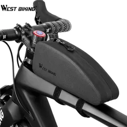 غرب ركوب الدراجات Bicke Bag مقاومة للماء MTB Road Panniers Front Froom Frame Cycling Accessories Handlebar Triangle Bike Bike 0201