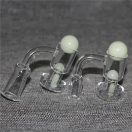 Accessorio per tubo per acqua fumante Bong con saldatura completa Terp Slurper Banger al quarzo con bordo smussato maschio trasparente da 10 mm 14 mm