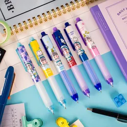 Gelpennor PCS/LOT KAWAII ASTRONAUT PRESS PEN för att skriva söt 0,5 mm svart bläck presentförvaringskolesskolan