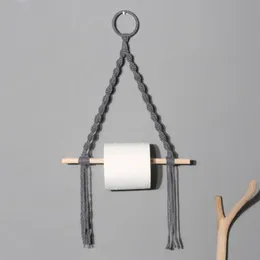 Figurine decorative Oggetti Fermatenda per tende in corda di cotone e distributore di carta igienica - Boho Style Home Deco P9YB
