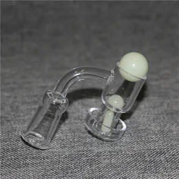 Tubi per fumatori 2 mm di spessore al quarzo Terp Slurper Blender Banger Chiodo per fumatori con fondo smussato da 30 mm Parte superiore smussata al quarzo da 22 mm Sfera per pilastro Carb Cap Domeless Bangers