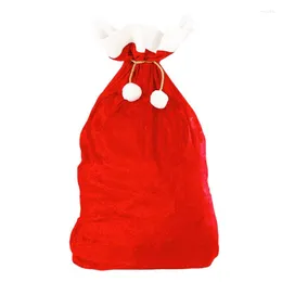 Juldekorationer stor kapacitet jultomten presentpåsar dragen säck god lagring godis väska dekor år påse xmas snögubbe parti