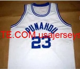 Özel Erkekler Gençlik Kadın Vintage Barack Obama 23 Punahou Koleji Basketbol Forması Boyut S-4XL 5XL veya özel herhangi bir isim veya numara jersey