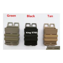 Andra taktiska tillbeh￶r Triple Gear Bag Quick Magazine Molle Airsoft Fast Mag Pouch Clip / 5,56 mm M4 Holster Drop Delivery Dhelt