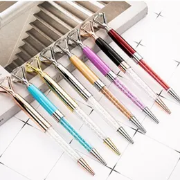 Crystal Ball Pens Ballpen Moda grande caneta de caneta de diamante para artigos de papelaria escolares material de escrit￳rio