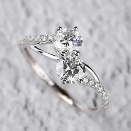Solitaire Ring Novo dedo de noiva delicado da moda para a cerimônia de casamento proposta de festa de amor jóias de jóias lindas cz anilos y2302
