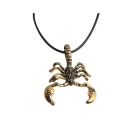 Pendant Necklaces Steampunk Necklace Men Chain Scorpion Jewelry Scorpions Statement Scorpio Luckyhat Drop Delivery Pendants Dhmj2