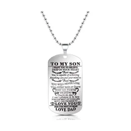 Pendant Necklaces To My Son Daughter I Want You Believe Love Dad Mom Family Necklace Stainless Steel Jewelry Drop Delivery Pendants Otkbu