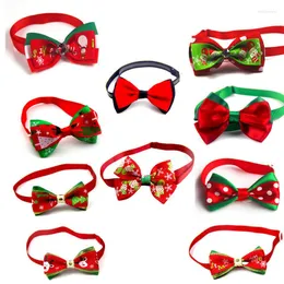 Hundhalsar jul husdjur katthalsband justerbar rem för krage hundar tillbehör Xmas bow slips valp slipsar leveranser