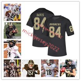 American College Football Wear Wear Custom Stitched Western Michigan Broncos Futebol Jersey Adam Vandervest Quinton Cannon Taylor Moton Darius Phillips Tyson Lee Wes