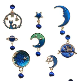 Подвесные ожерелья 10 шт. Смешанные заклинания с жемчужным овальным жемчугом стиль луны