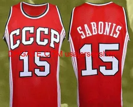ヴィンテージ＃15 1988 Arvydas Sabonis College Basketball Jersey Size S-4XL 5XLカスタム任意の名前番号ジャージー