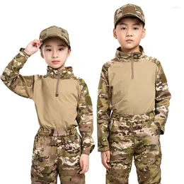 Löpning sätter barn kamouflage uniform långärmad kostym mäns dagis militär träning sommarläger kostym som groda