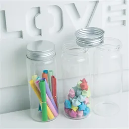 Storage Bottles 150ml Limpid Glass Jar With Silver Aluminum Lid 6Pcs Gifts Crafts Cosmetic Vials Creative Refillable Sub