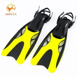 SCUBA FINS Vuxen Professionell justerbar simningskor Silikon Långt nedsänkbart snorkling Fot Monofin Diving Flipper 16A2