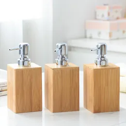 Garrafas de armazenamento PRÁTICA BULHO BAMBOO Anti-Spill Liquid Soap Dispenser Garamation para Shampoo de Restaurante