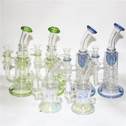 Hookah glass bong recycler dab oil rig glass water pipe heady glass bubbler with 14mm bowl quartz banger dabber tool