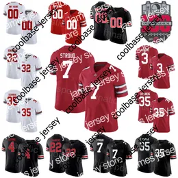 American College Football Wear NCAA Football 100th College Ohio State Buckeyes 5 Dallan Hayden Jersey 8 Cade Stover 12 Lathan Ransom 14