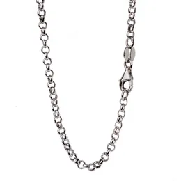 Kedjor Justneo Solid 925 Sterling Silver Belcher Chain Rollorolo Chain Halsband 1830 tum grundläggande för hängsmycken 230202