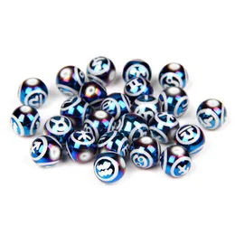 Acrylic Plastic Lucite Blue Glass Constellation Plastic Bead Loose Spacer 10Mm Round Beads The Zodiac Charm For Jewelry Ma Dhgarden Dhkb7