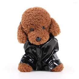 Odzież dla psa Summer Pet Rain Coat z kapturem Winterpood Odzież Pu Odblaskowe ubrania do małego średniego kota Puppy Accession 2023