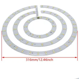 Led Modules Othmro 1Pcs 5730 Smd Panel Circle Aluminum Lamp Board Ceiling Light 36W 220V D/316Mm Pure White 6500K Warm 3000K Modes D Dhthw