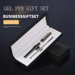 Gel Pens 2023 Signature Pen Business Neutro Water Metal Body Holves Himple Set da regalo per ufficio in carbonio maschile