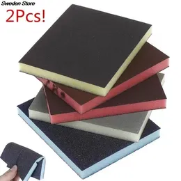 2 Stücke Polieren Schleifschwamm Block Pad Set Schleifpapier Sortierte Körnung Schleifwerkzeuge Schleifpapier Schleifscheiben