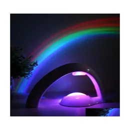 Nocne światła nowość LED Colorf Rainbow Light Romantic Sky Projector Lampa Luminaria domowa sypialnia Drop dostawa oświetlenie wewnętrzne DHDVK