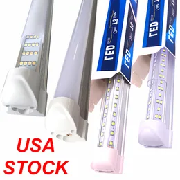 8FT LED Shop Light 6000K Cool White V Shape T8 LED Tube Light Fixture for Under-Counter Cabinet Workbench Closet Plug and Play with ON/Off Switch USASTAR