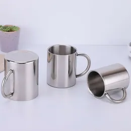 Kupalar güzel 1pcs 220ml 300ml 400ml paslanmaz çelik taşınabilir kupa fincan çift duvar seyahat tumbler kahve çayı