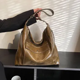 Abendtaschen Vintage Mode Schulter für Frauen 2023 Winter Luxus Designer Handtasche Retro Große Kapazität Shopper Tote Hobo Bag Bolsos
