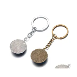 Ключевые кольца Стеклянное кабохон Золотое дерево жизни металлическое держатель для ключей -брелок подвеса вешает модные украшения воля и песчаный C3 Drop Deliver Dhrsp
