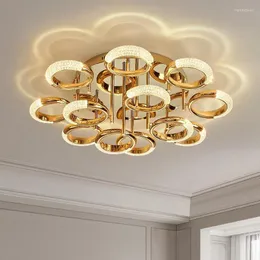 Taklampor nordiska minimalistiska sovrum sovrum vardagsrum lampdesigner restaurang ring cirkel upphängd fixtur