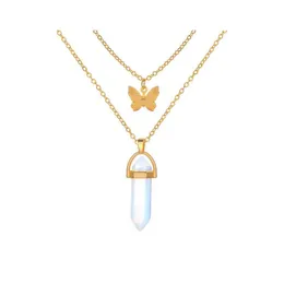 Pendant Necklaces Fashion Jewelry Double Layer Necklace Plastic Butterfly Choker Drop Delivery Pendants Dh25R