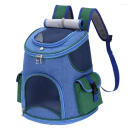 Capas de assento de carro para cachorro Bolsa de estimação Blinds de rolos de gola dupla zíper de bolso lateral Backpack Backpack Sacos de transportadoras ao ar livre