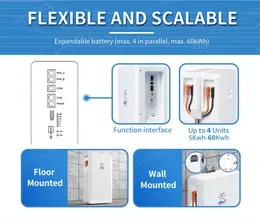 48V LifePo4 Bateria NRUT BACKUP BACKUP 100AH ​​200AH 300AH BAZTÓW DO DOMU ON OFF GRID 5KW 10KW 15KW Energia słoneczna