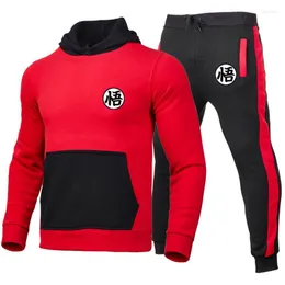 Herren Hoodies Anzug Hoodie Trainingsanzug Sweatshirt Wolle Jogginghose Pullover 3XL für Männer